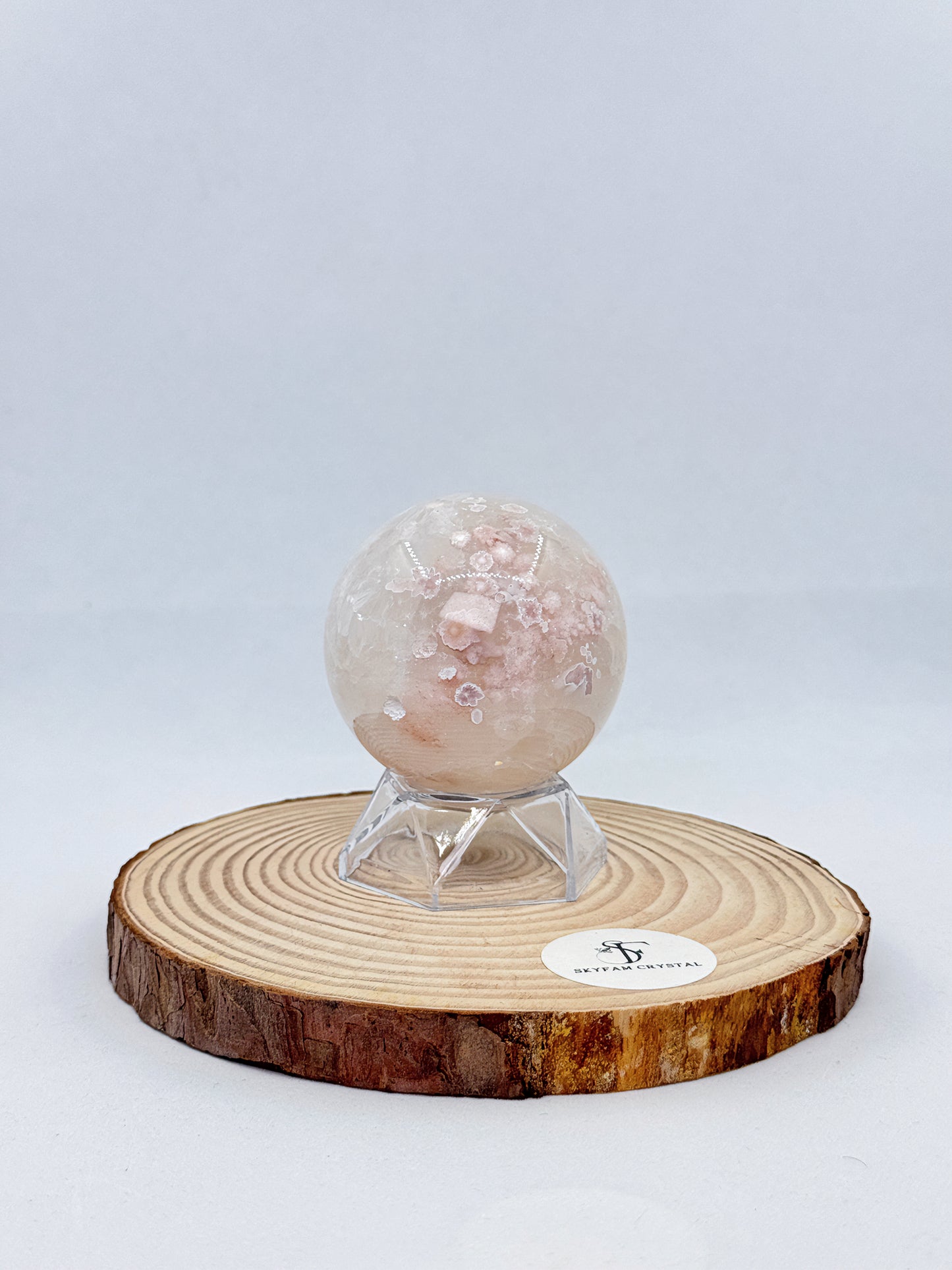 【Skye picks】Spring cherry blossoms-babypink pure flower agate sphere 0.285kg D592mm