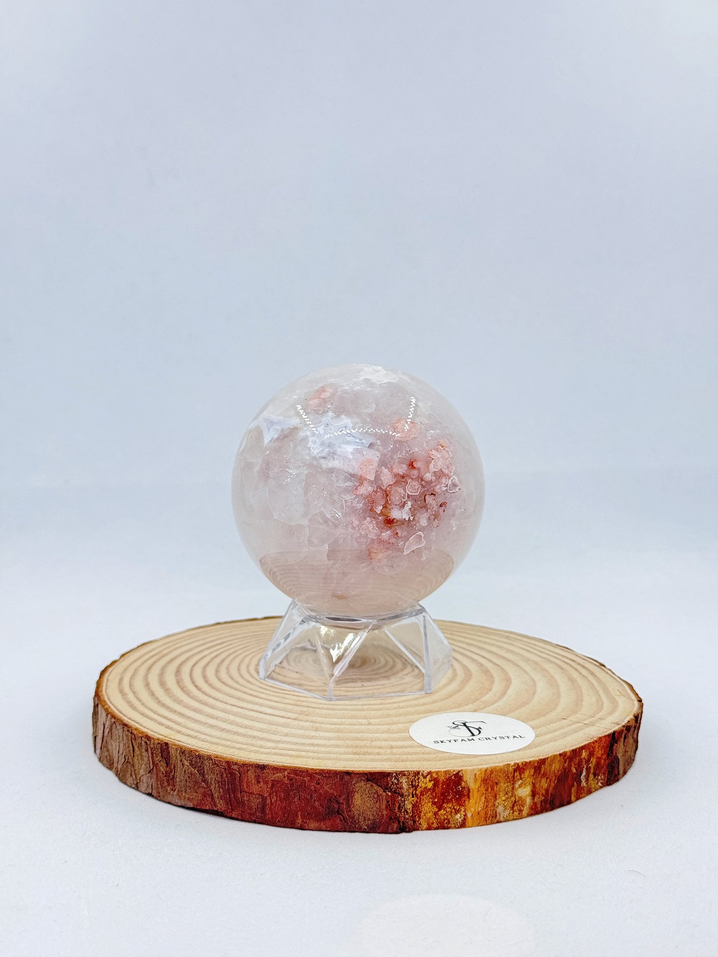 【Skye picks】Spring cherry blossoms-babypink pure flower agate sphere 0.435kg D686mm