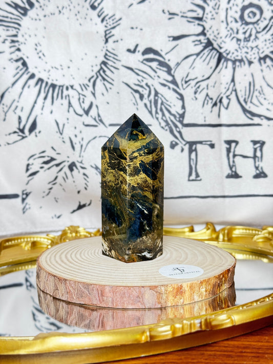 【Skye picks】Storm blue Pietersite tower H10.6*W4.3 0.22kg