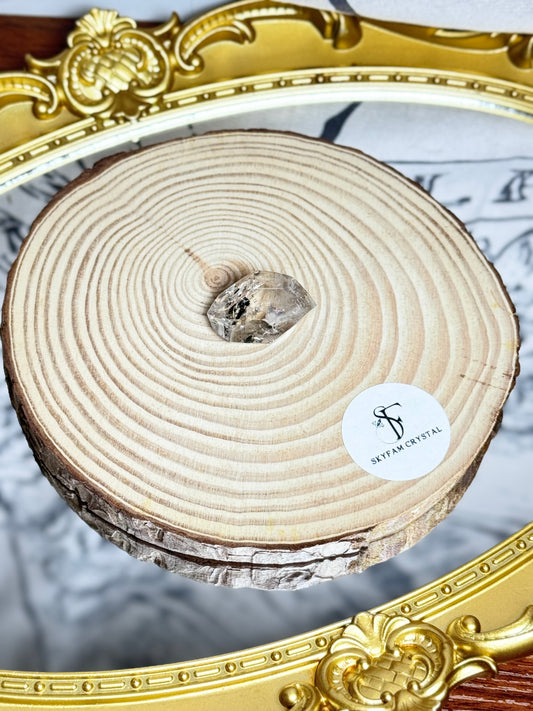 【Skye picks】super clear Herkimer diamond with obvious multi-enhydros&quick sand 13g S SIZE