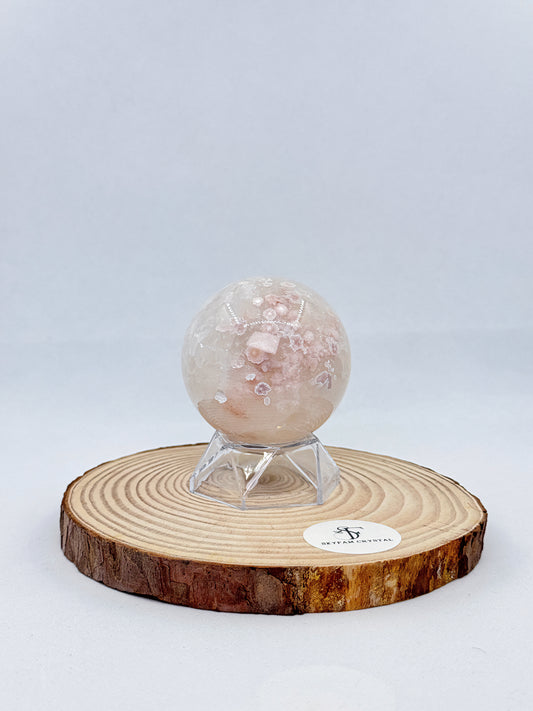 【Skye picks】Spring cherry blossoms-babypink pure flower agate sphere 0.285kg D592mm